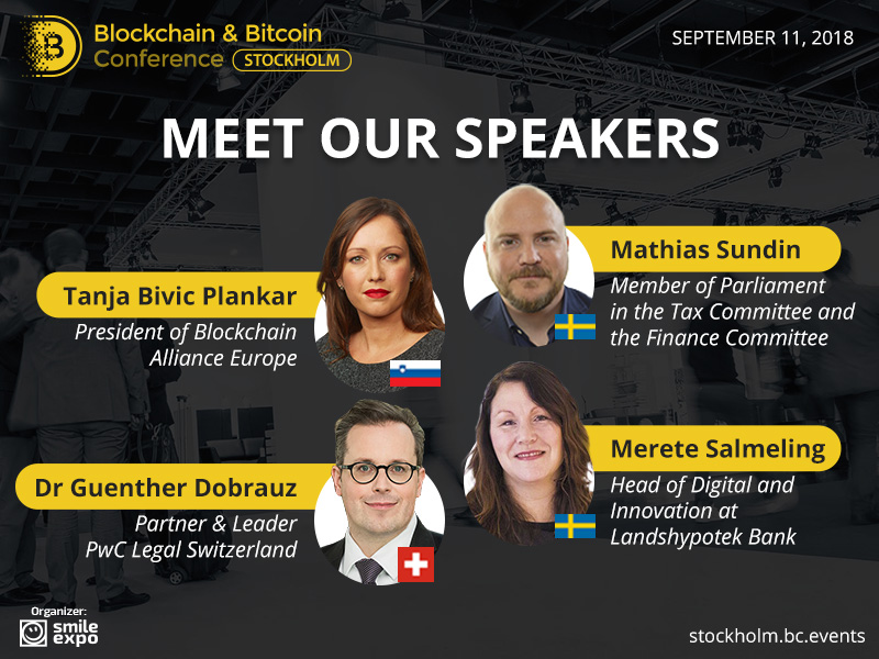 Meet the speakers at the Blockchain & Bitcoin Conference Stockholm