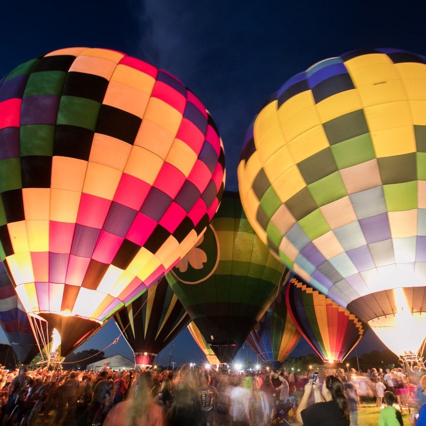 Balloons draw a crowd at a previous Balloon Glow event in Ozark.