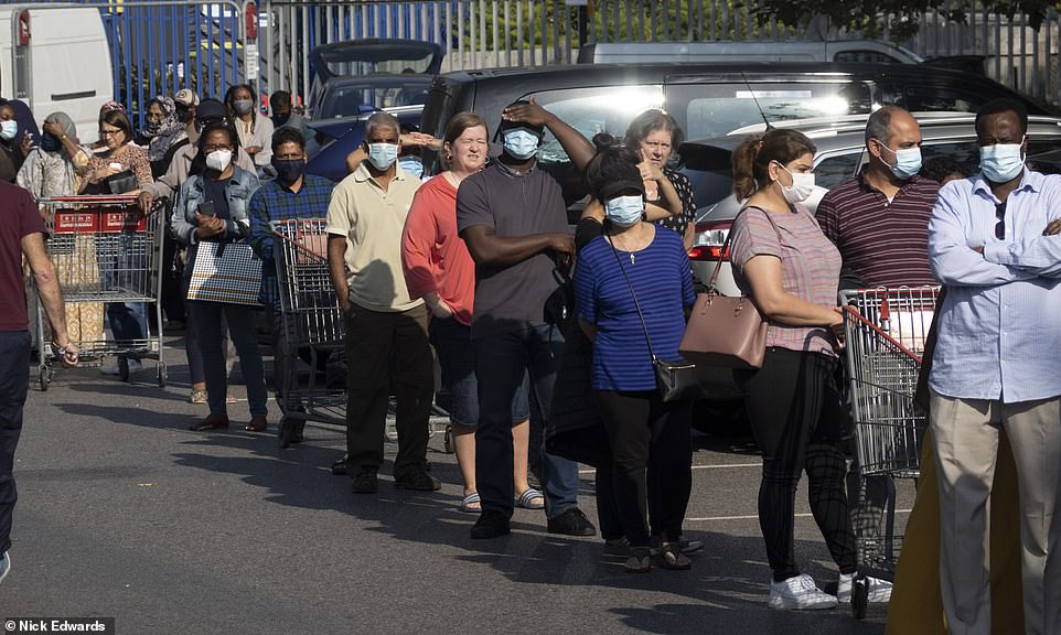 Supermarkets are boosting security at their doors and have doubled the number of delivery slots amid fears panic buying could return